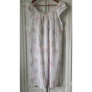 Carriage Court Sleeveless Night Gown Women's L Floral Granny Cottage Core